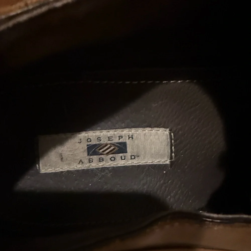 Joseph Abboud Distressed Tan Leather Dress Shoes Mens Size 10.5